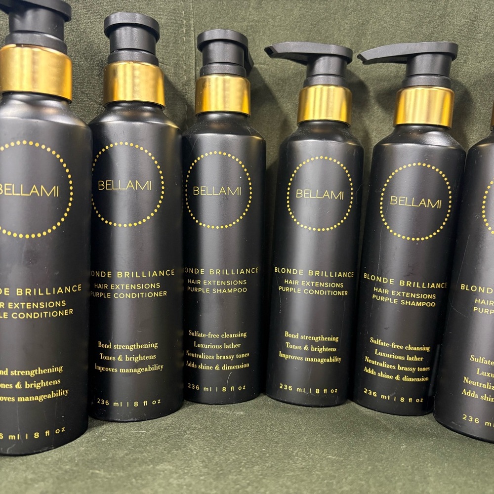 BELLAMI Blonde Brilliance Purple Shampoo & Conditioner Set of 6